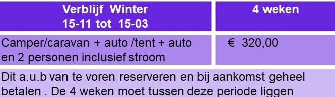 Prijslijst nl 4 weken winter 2022
